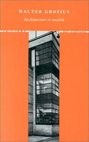 Cover of: Architecture et société