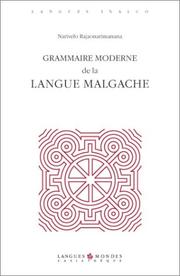 Cover of: Grammaire moderne de la langue malgache by N. Rajaonarimanana