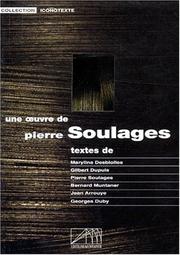 Cover of: Une œuvre de Pierre Soulages
