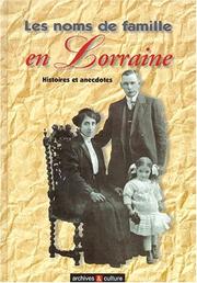 Cover of: Les noms de famille en Lorraine
