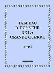 Cover of: Tableau d'honneur de la Grande Guerre: planches