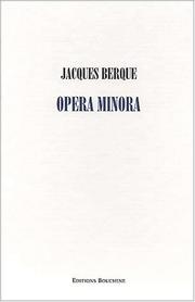 Cover of: Opera minora by Jacques Berque