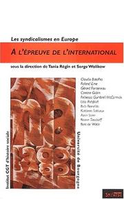 Cover of: A l'épreuve de l'international