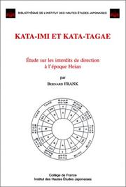 Cover of: Kata-imi et kata-tagae by Frank, Bernard
