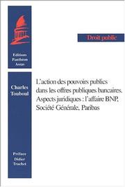 L' action des pouvoirs publics dans les offres publiques bancaires by Charles Touboul
