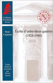 Cover of: Ecrits d'entre-deux-guerres (1928-1940)