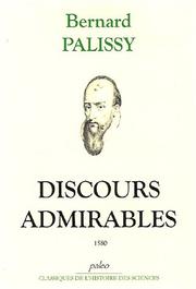 Cover of: Discours admirables by Bernard Palissy