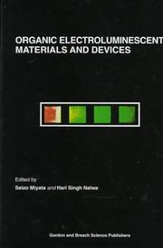 Cover of: Organic electroluminescent materials and devices