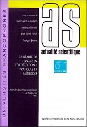 La réalité de terrain en télédétection by Agence francophone pour l'enseignement supérieur et la recherche. Réseau de télédétection. Journées scientifiques