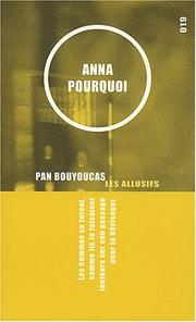 Cover of: Anna pourquoi by Pan Bouyoucas