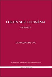 Cover of: Ecrits sur le cinéma: 1919-1937