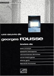 Cover of: Une oeuvre de Georges Rousse by textes de Jean Arrouye ... [et al.].