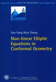 Cover of: Non-Linear Elliptic Equations in Conformal Geometry (Zurich Lectures in Advanced Mathematics) by Sun-Yung Alice Chang