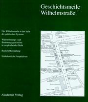 Cover of: Geschichtsmeile Wilhelmstrasse