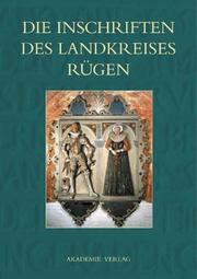 Cover of: Die Inschriften des Landkreises Rügen