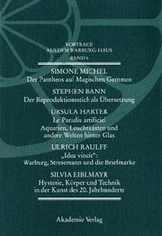 Cover of: Vorträge aus dem Warburg- Haus 6. by Wolfgang Kemp, Gert Mattenklott, Monika Wagner, Martin Warnke