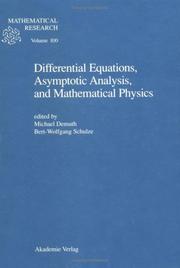 Cover of: Differential equations, asymptotic analysis, and mathematical physics