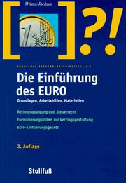 Cover of: Die Einführung des Euro by Heinrich Wilms