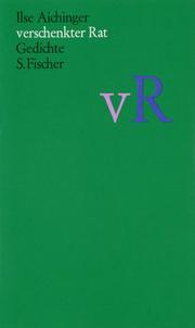 Cover of: Verschenkter Rat by Ilse Aichinger