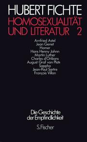 Cover of: Homosexualität und Literatur by Hubert Fichte