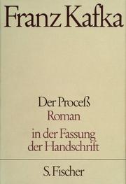 Cover of: Der Process: Roman  by Franz Kafka