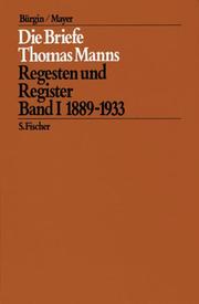 Cover of: Die Briefe Thomas Manns by Thomas Mann