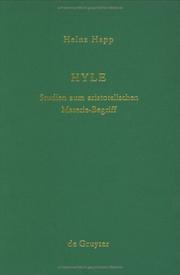 Cover of: Hyle.: Studien z. aristotel. Materie-Bergriff.