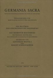 Cover of: Das Erzbistum Magdeburg.