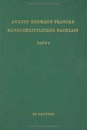 Cover of: Der Briefwechsel Carl Hildebrand von Cansteins mit August Hermann Francke. by Canstein, Karl Hildebrand Freiherr von