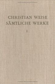 Cover of: Sämtliche Werke. by Christian Weise