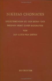 Cover of: Niketas Choniates by Jan Louis van Dieten