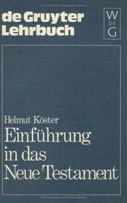 Cover of: Einführung in das Neue Testament by Helmut Koester