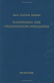 Cover of: Platonismus und hellenistische Philosophie.