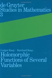 Cover of: Holomorphic functions of several variables | Ludger Kaup