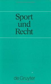 Cover of: Sport und Recht by herausgegeben von Friedrich-Christian Schroeder und Hans Kauffmann.