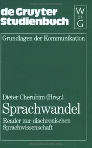 Cover of: Sprachwandel by Dieter Cherubim