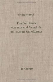Cover of: Das Verhältnis von Amt und Gemeinde im neueren Katholizismus