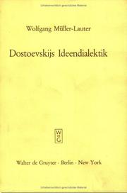 Cover of: Dostoevskijs Ideendialektik by Wolfgang Müller-Lauter