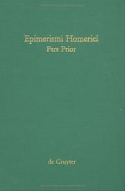 Cover of: Epimerismi Homerici