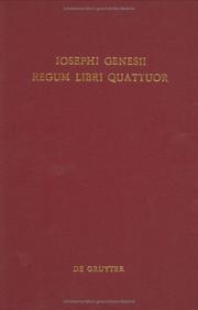 Cover of: Iosephi Genesii regum libri quattuor by Iōsēph Genesios