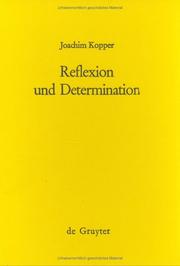 Cover of: Reflexion und Determination