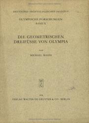 Cover of: Die geometrischen Dreifüsse von Olympia