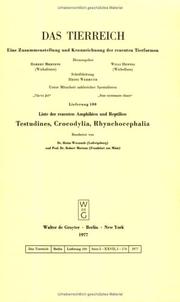 Liste der rezenten Amphibien und Reptilien by Heinz Wermuth