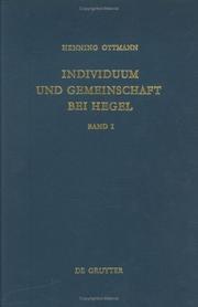 Cover of: Individuum und Gemeinschaft bei Hegel