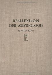 Cover of: Reallexikon Der Assyriologie Und Vorderasiatischen Archaologie by Erich Ebeling, Bruno Meissner