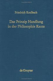 Cover of: Das Prinzip Handlung in der Philosophie Kants