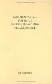 Cover of: Kommentar zu Boethius de consolatione philosophiae by Joachim Gruber