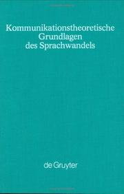 Cover of: Kommunikationstheoretische Grundlagen des Sprachwandels