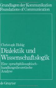 Cover of: Dialektik und Wissenschaftslogik by Christoph Hubig
