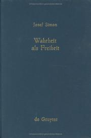 Cover of: Wahrheit als Freiheit: zur Entwicklung d. Wahrheitsfrage in d. neueren Philosophie